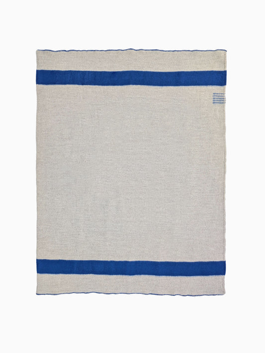BLANKET N°1 - Gray | Blue Stripes