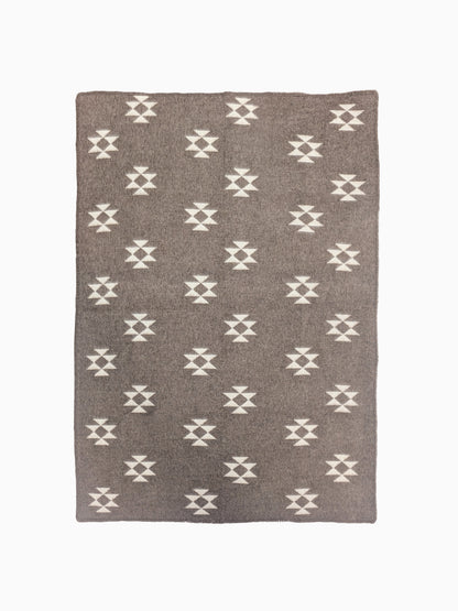 SIGN — Undyed Wool Blanket with Ancient Motifs