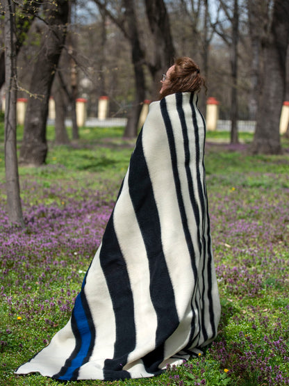 Striped Heavyweight Wool Blanket S04