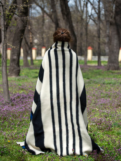 Striped Heavyweight Wool Blanket S04