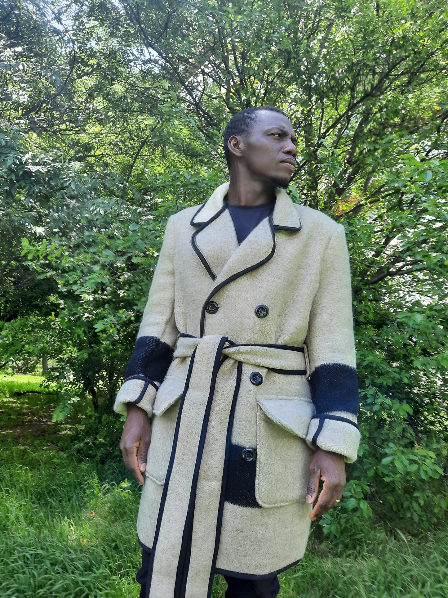 Gray Blanket Peacoat