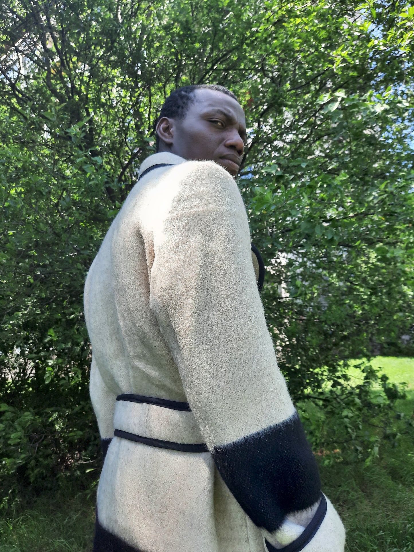 Gray Blanket Peacoat