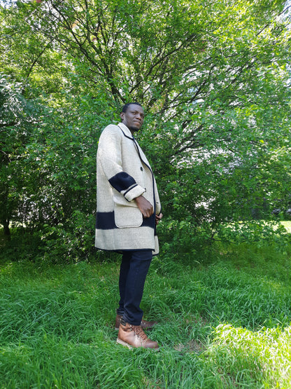 Gray Blanket Peacoat