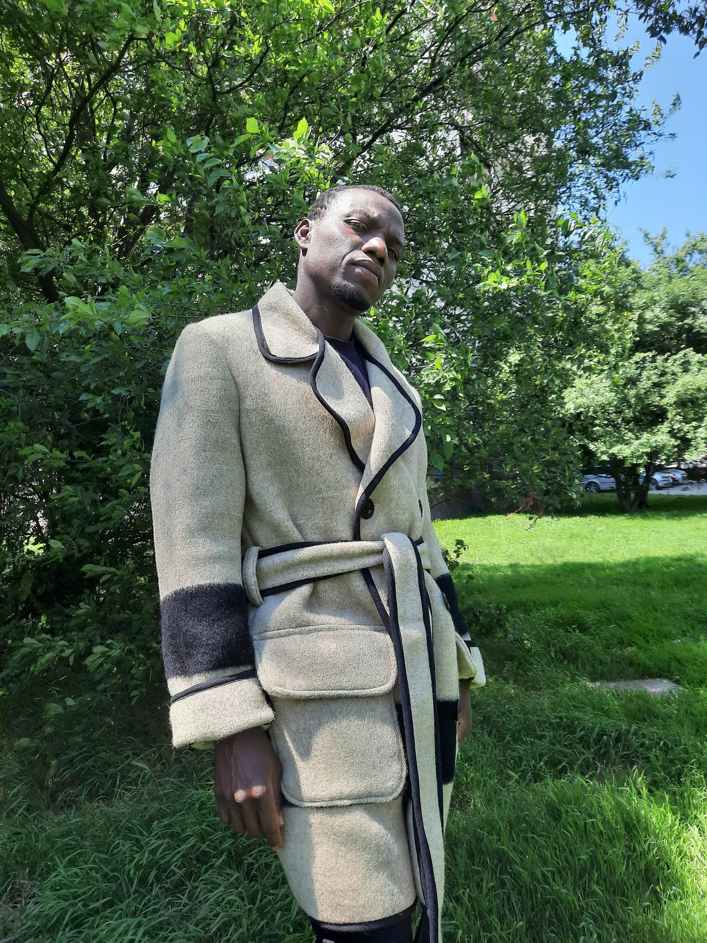 Gray Blanket Peacoat